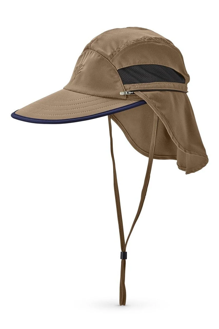 Unisex Caleb Convertible Fishing Cap | Khaki/Navy - Image 2