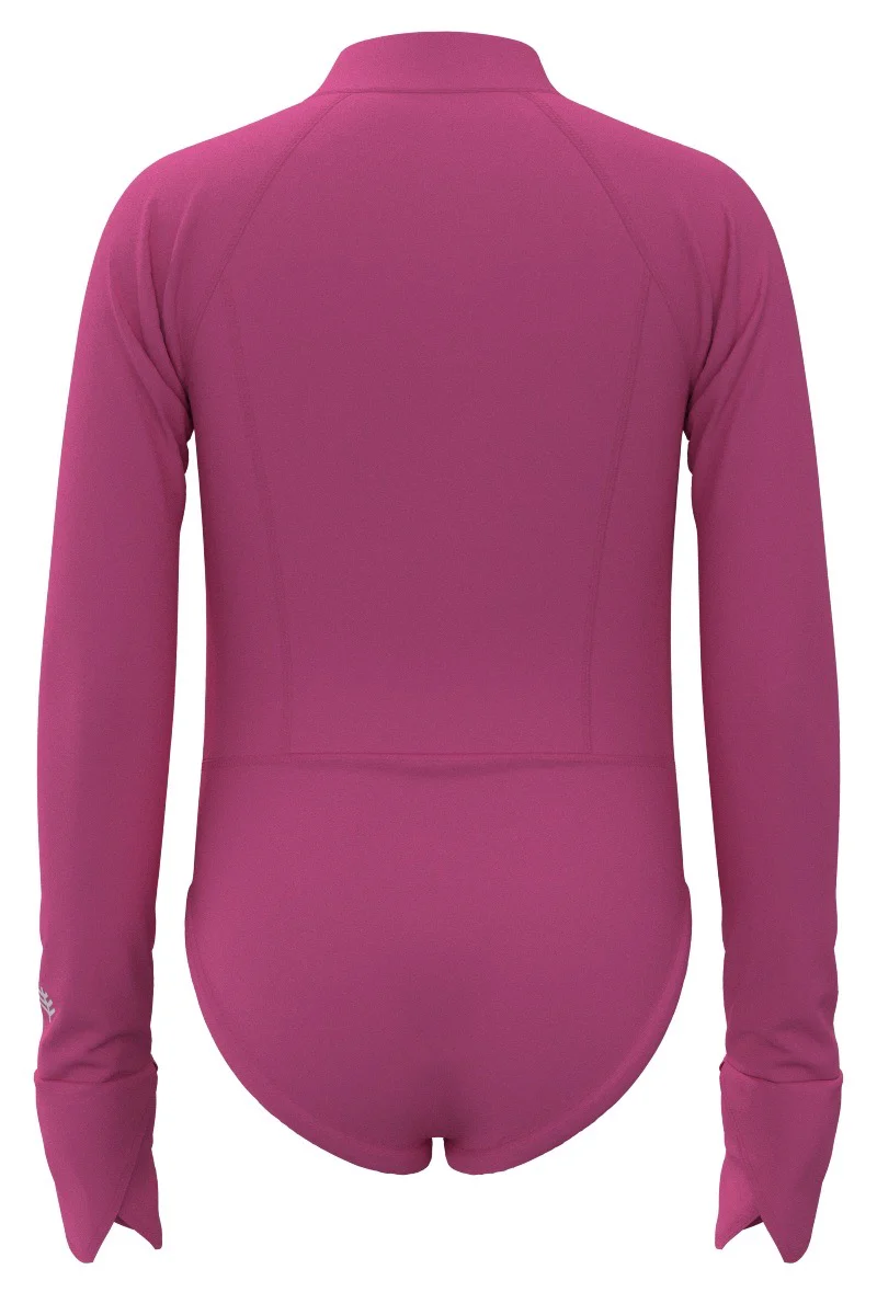 Girl's Koko Long Sleeve Swimsuit | Tulip Pink - Image 3