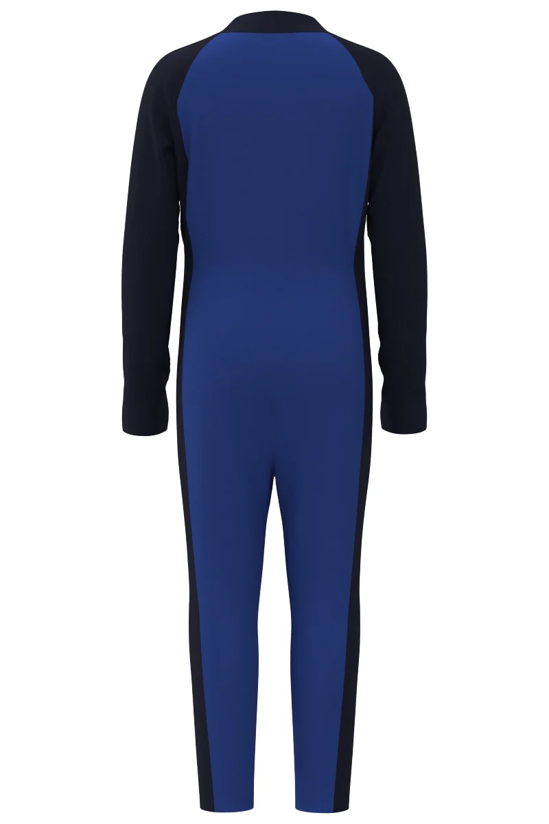 Kid's Barracuda Neck-to-Ankle Swimsuit | Baja Blue Colorblock - Image 3