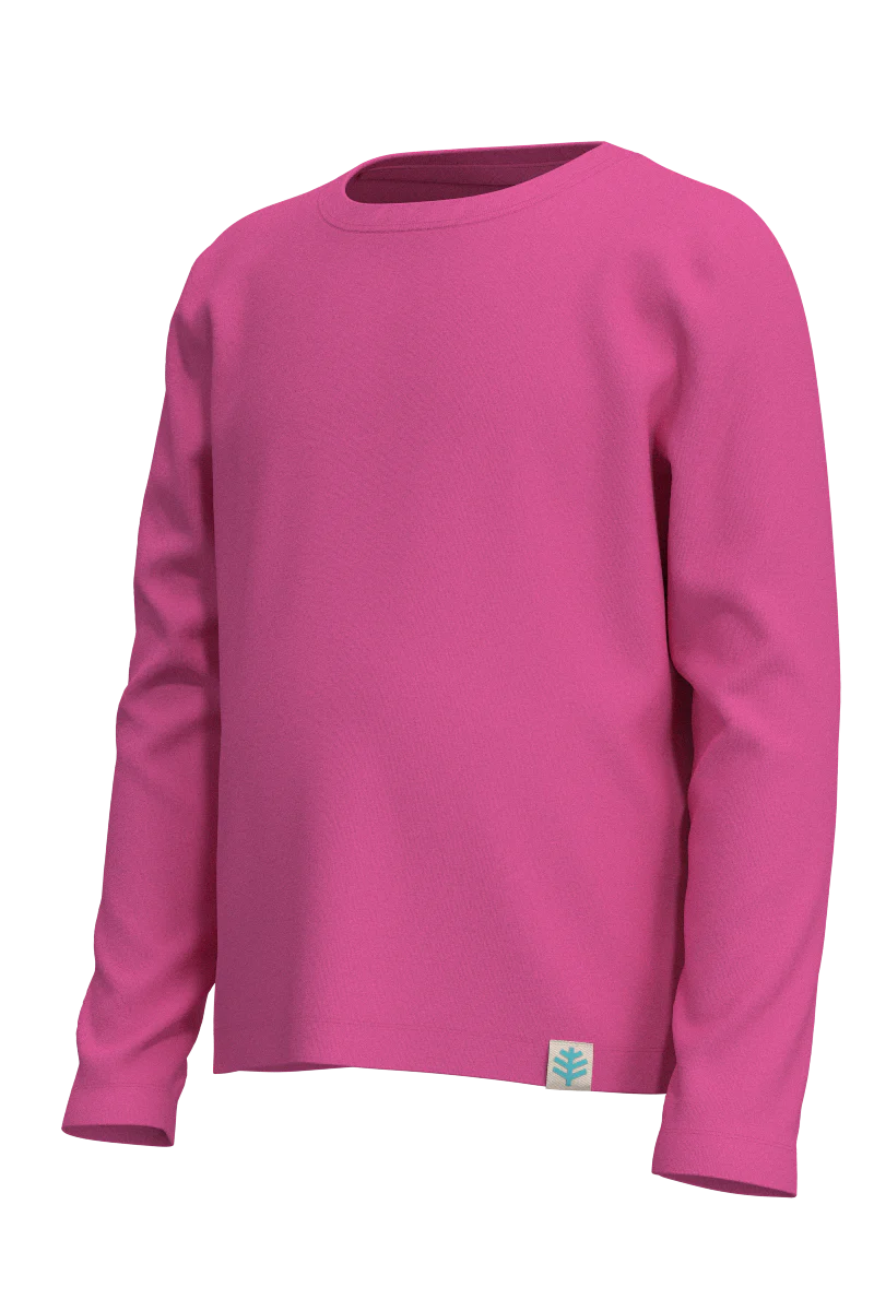Kid's Coco Plum Everyday Long Sleeve T-Shirt | Tulip Pink - Image 2