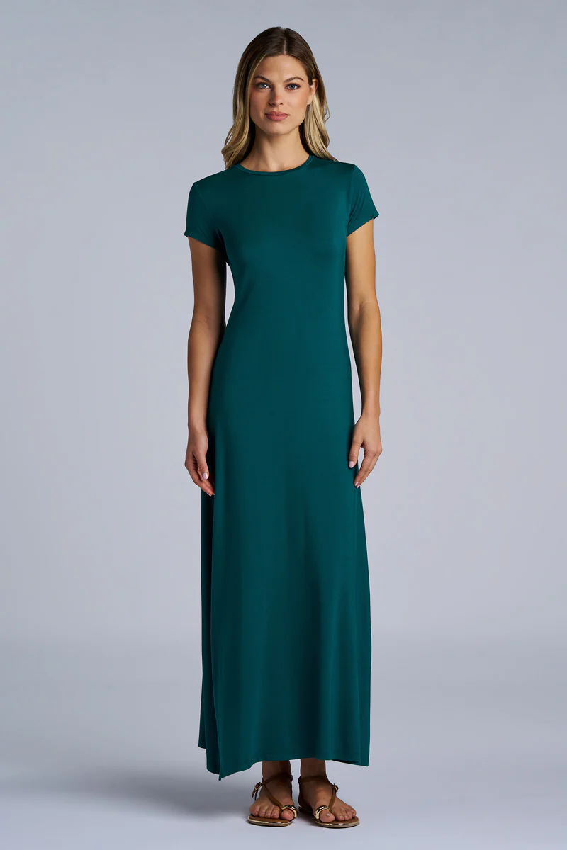 Women's Dounelle Fitted Maxi Dress | Transformative Teal - Image 2