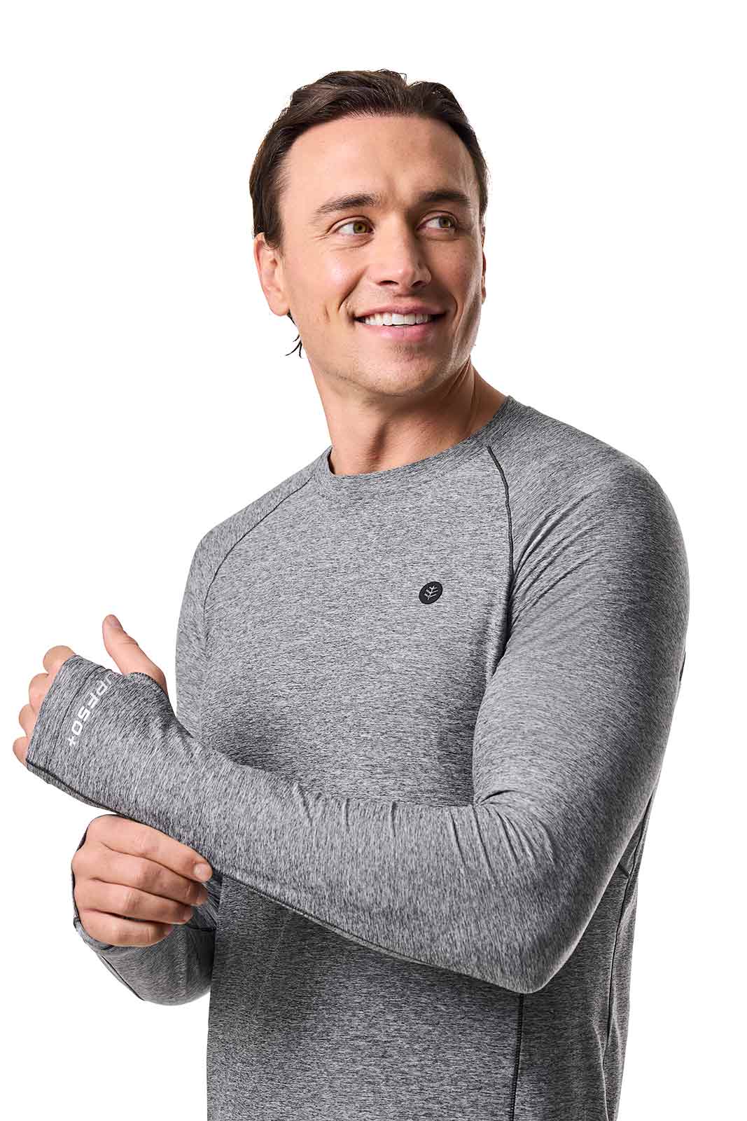 Men's Agility Long Sleeve Performance T-shirt | Charcoal Heather - Image 4