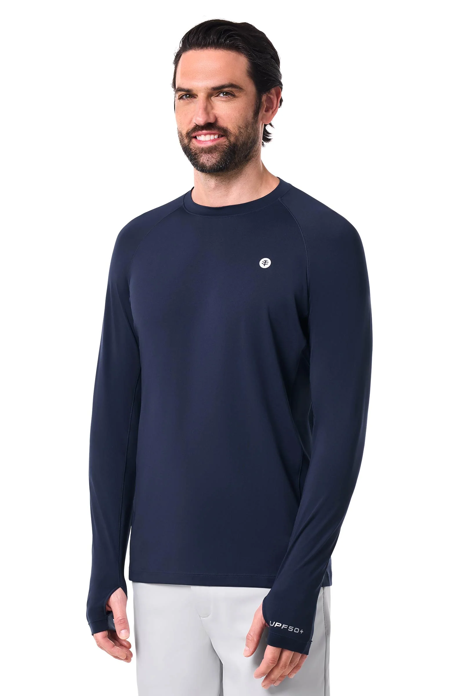 Men's Agility Long Sleeve Performance T-shirt | Navy - Image 3