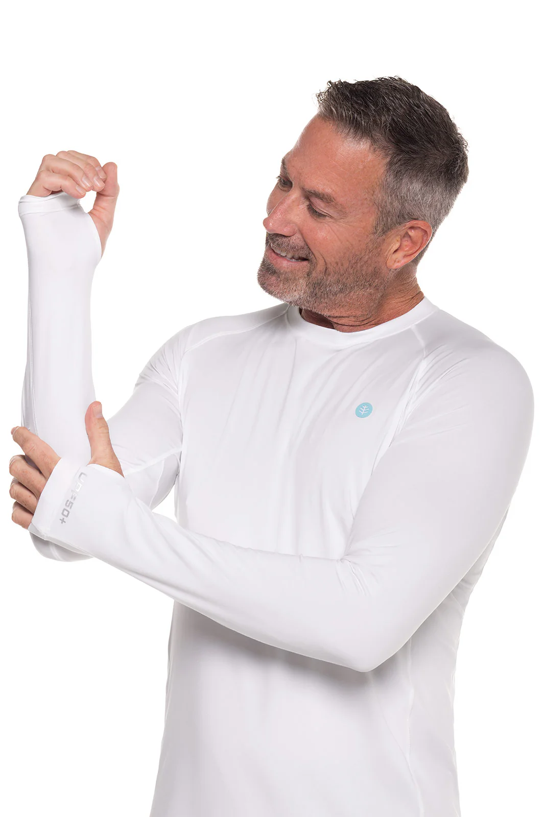 Men's Agility Long Sleeve Performance T-shirt | White - Image 5