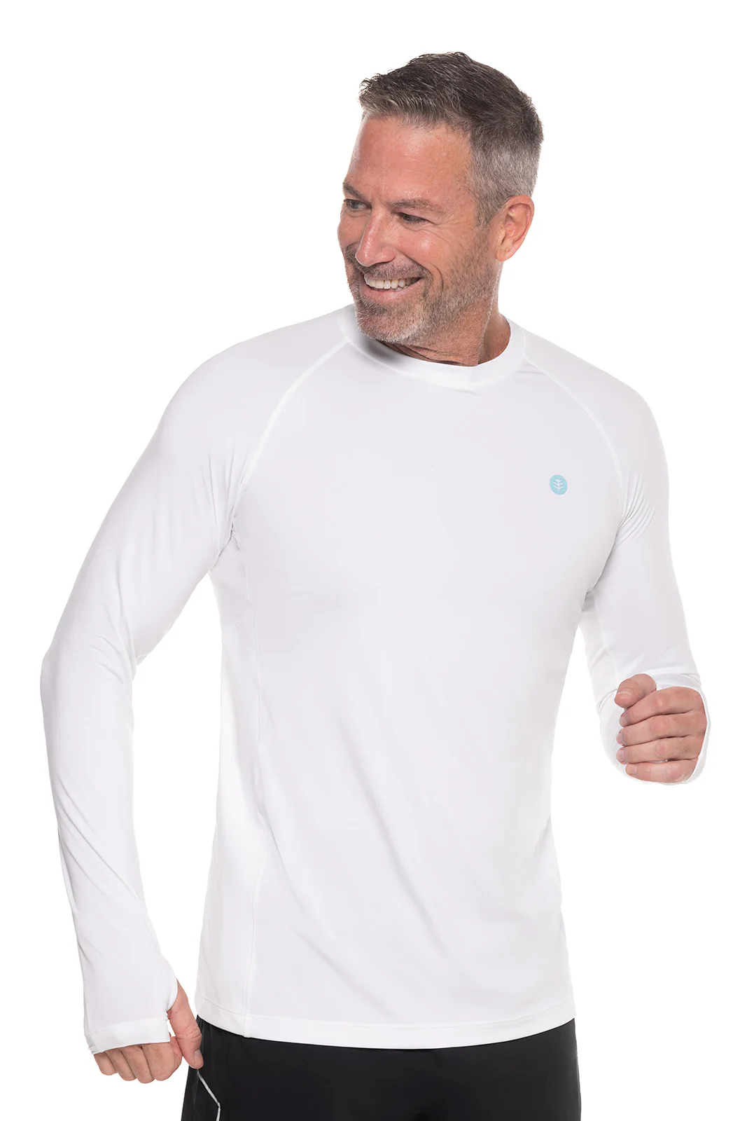 Men's Agility Long Sleeve Performance T-shirt | White - Image 7