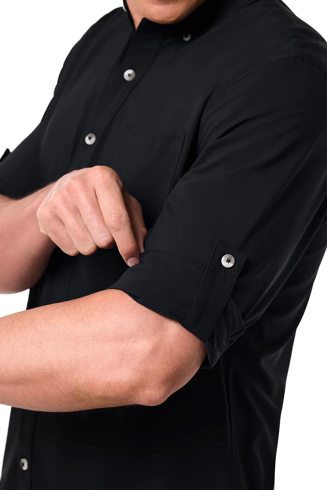 Men's Aricia Long Sleeve Shirt | Black - Image 7