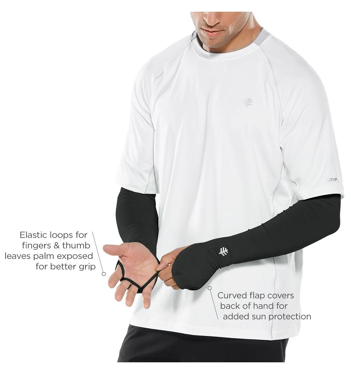 Men's Backspin Performance Arm Sleeves | Black - Image 3