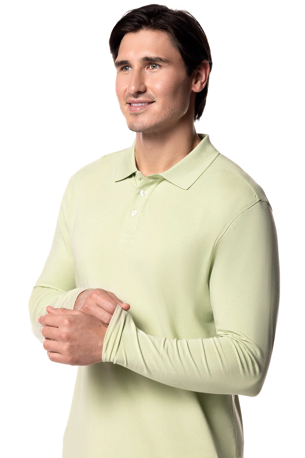 Men's Coppitt Long Sleeve Weekend Polo | Seedling - Image 5