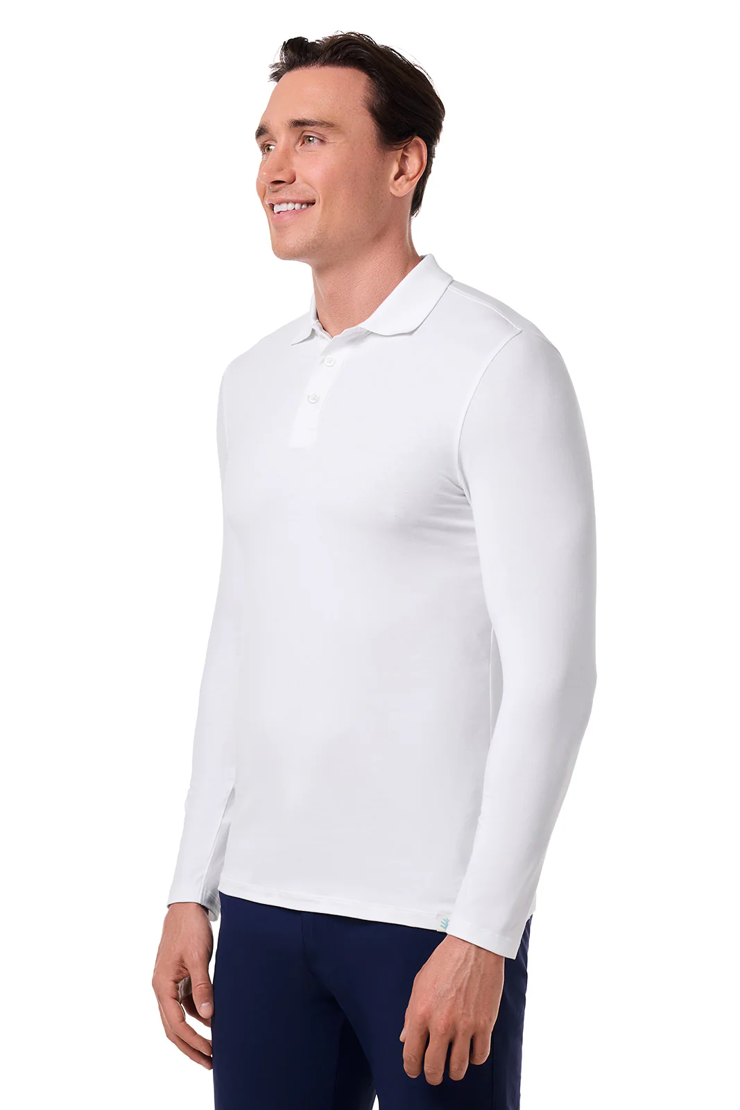 Men's Coppitt Long Sleeve Weekend Polo | White - Image 4