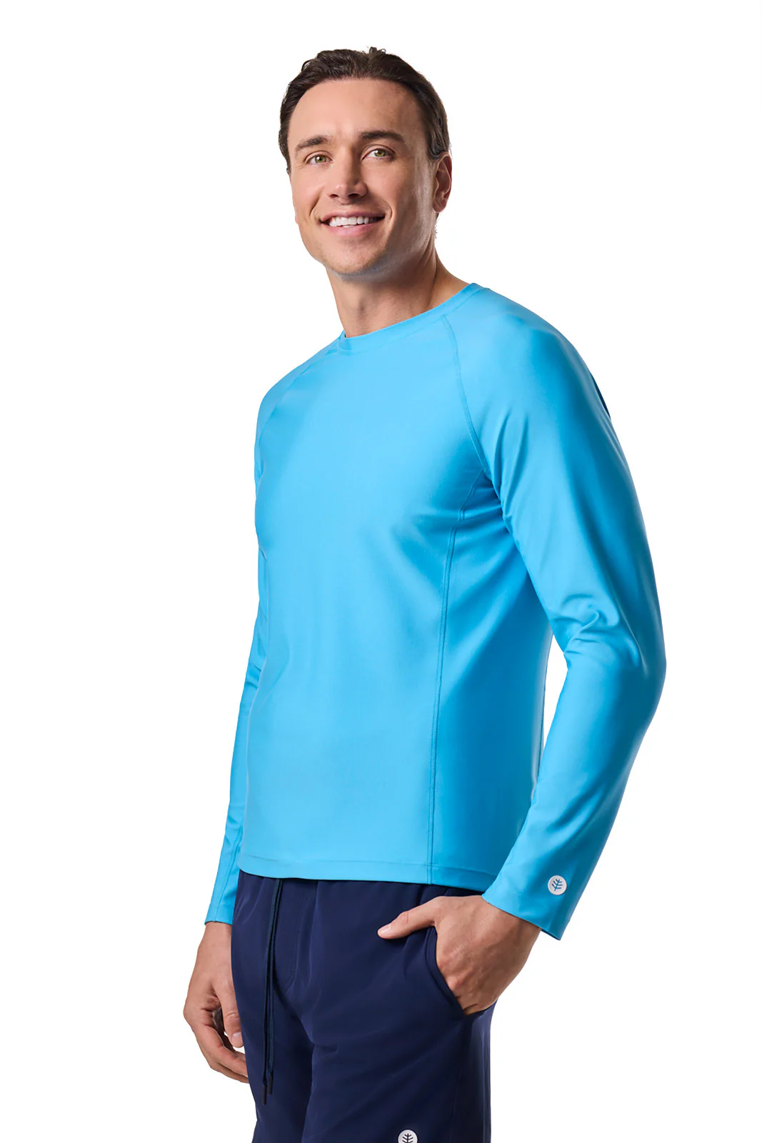 Men's Hightide Long Sleeve Swim Shirt | Malibu Blue - Image 4