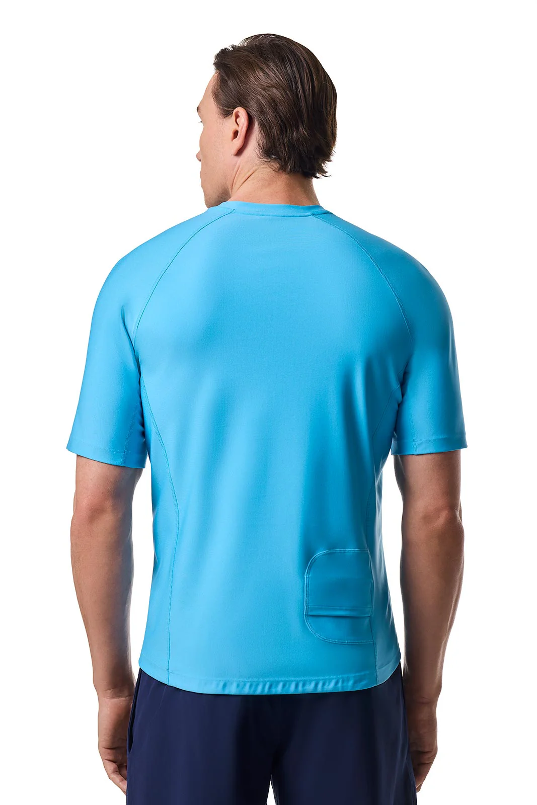 Men's Hightide Short Sleeve Swim Shirt | Malibu Blue - Image 6