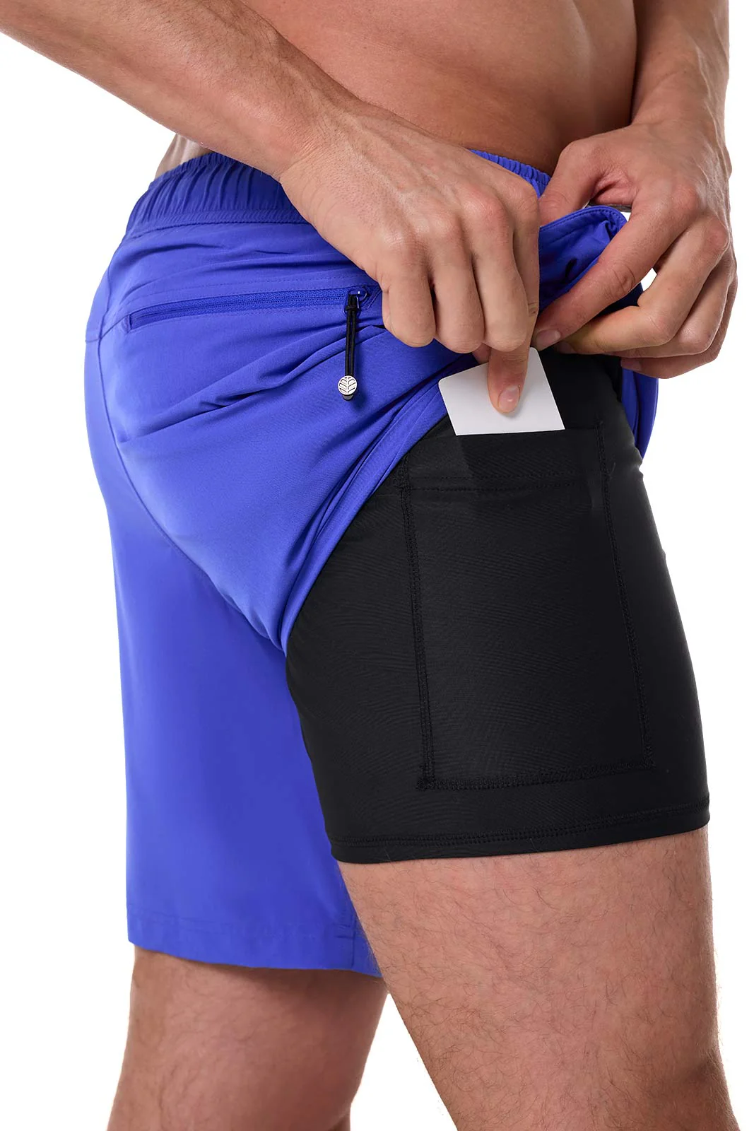 Men's Kahuna Swimming Shorts 7.5" | Baja Blue - Image 6