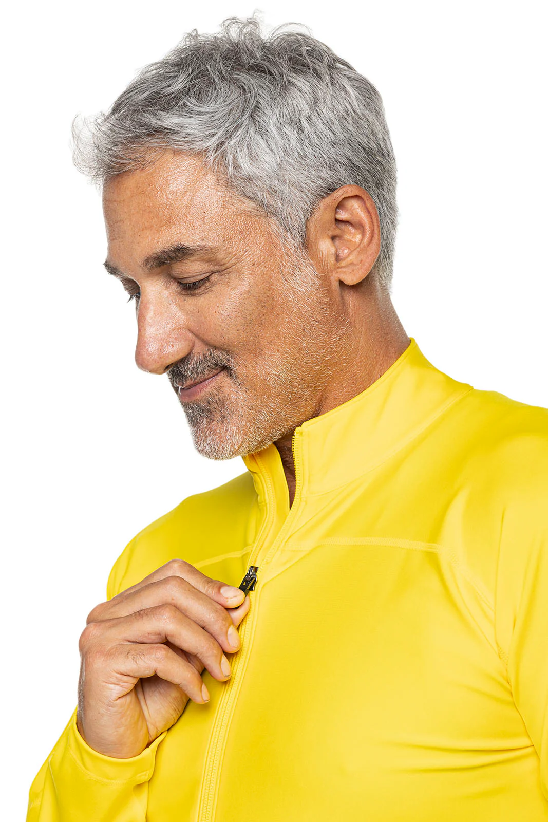 Men's Menorca Long Sleeve Swim Jacket | Bold Yellow - Image 8