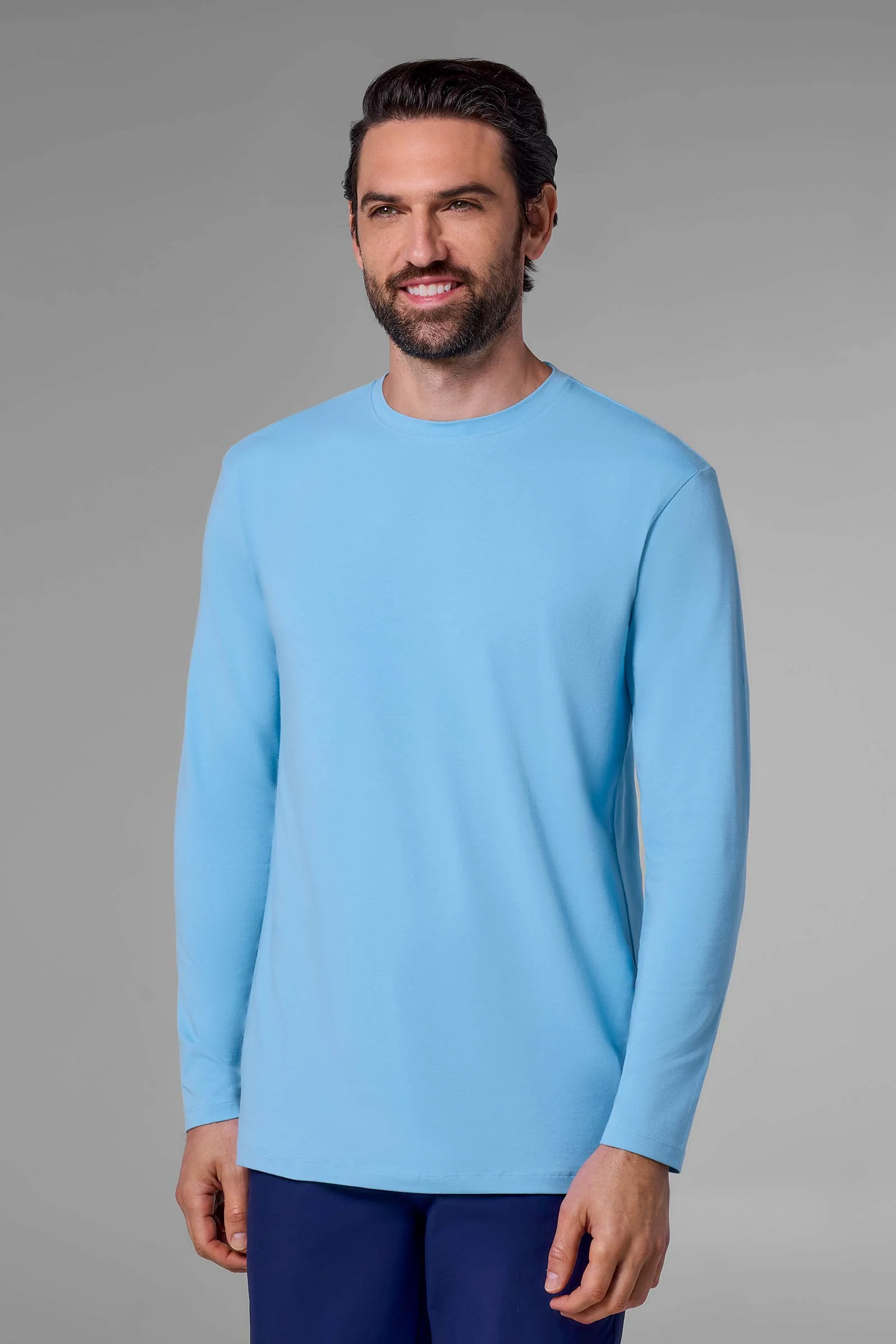 Men's Morada Everyday Long Sleeve T-Shirt | Arctic Blue - Image 2
