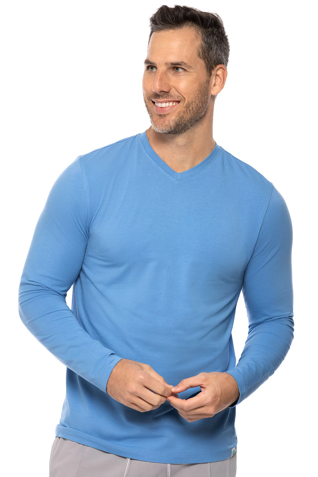 Men's Morada Everyday Long Sleeve V-Neck T-Shirt | Regular Parent - Image 6