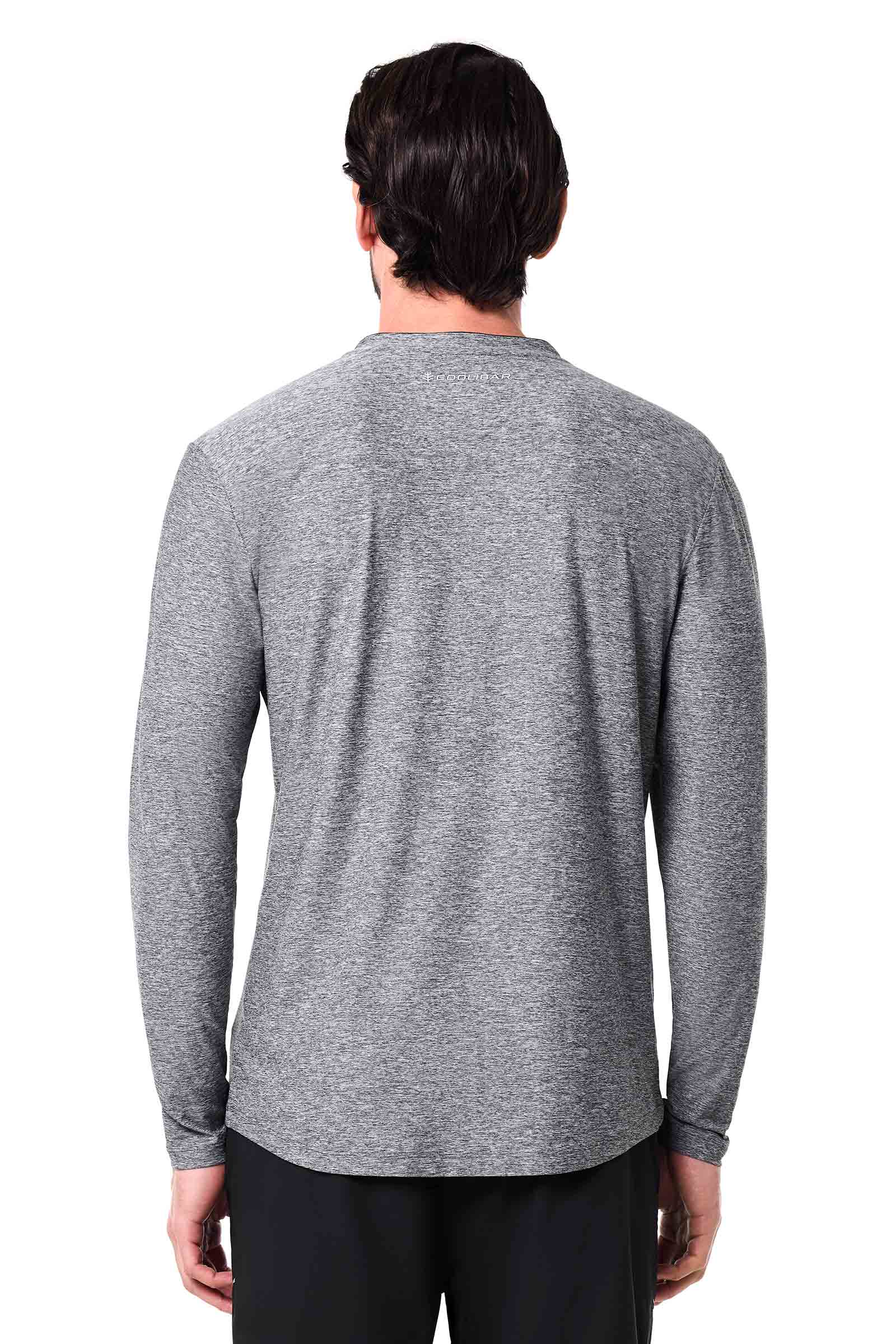 Men's Tiebreaker Long Sleeve Tennis T-Shirt | Charcoal Heather - Image 4