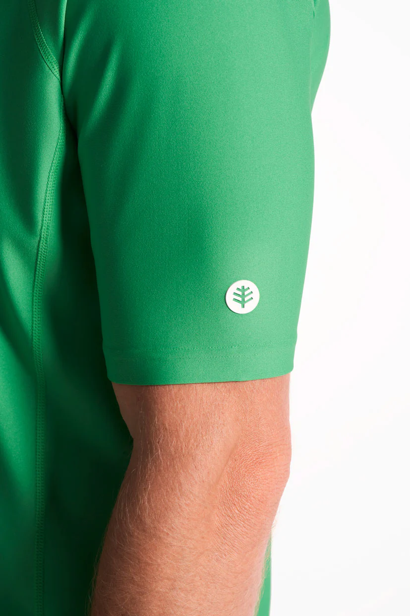 Men's Tulum Short Sleeve Surf Rash Guard | Palm Green - Image 6