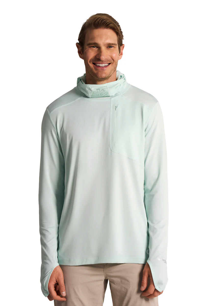 Men's Vented Andros Fishing Hoodie | Misty Aqua - Image 3