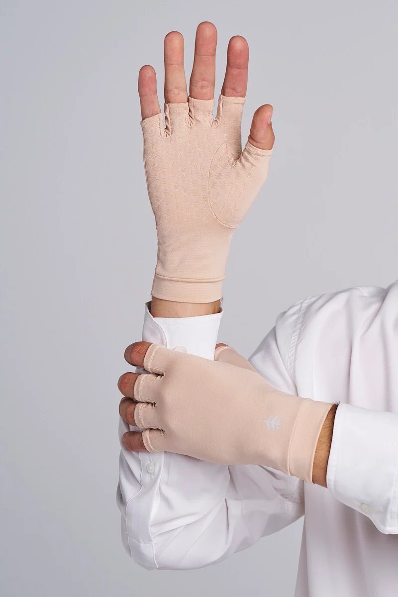 Ouray Fingerless Gloves | Beige - Image 2