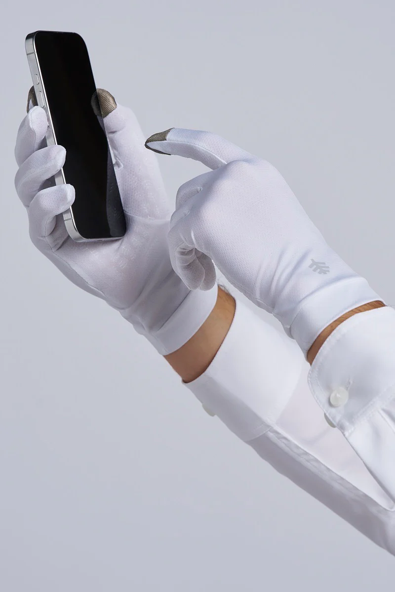 Unisex Gannett Full Finger Gloves | White - Image 3