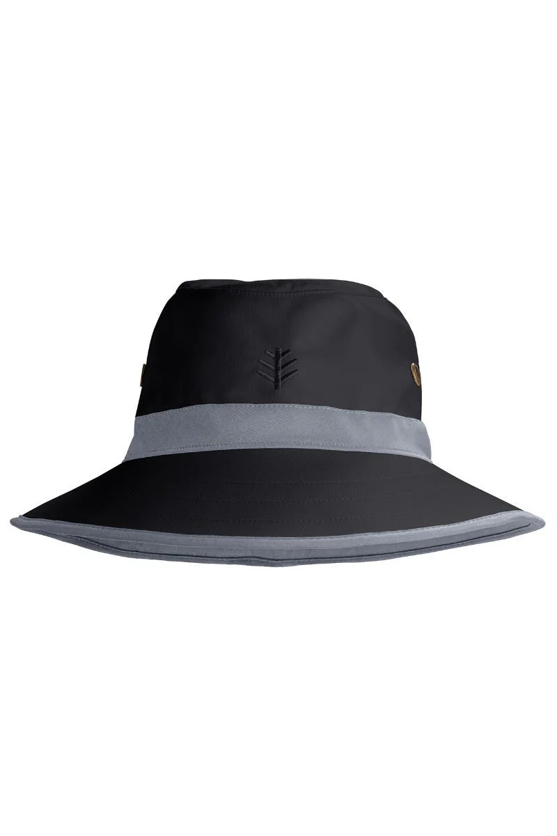 Unisex Matchplay Wide Brim Golf Hat | Black/Carbon - Image 3