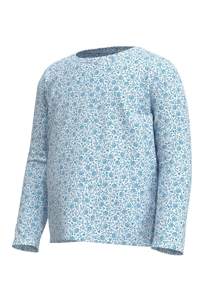 Toddler Coco Plum Everyday Long Sleeve T-Shirt | Malibu Blue Shell We - Image 2