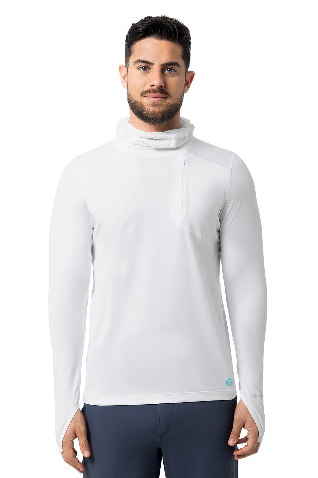 Men's Vented Andros Fishing Hoodie | White - Image 4