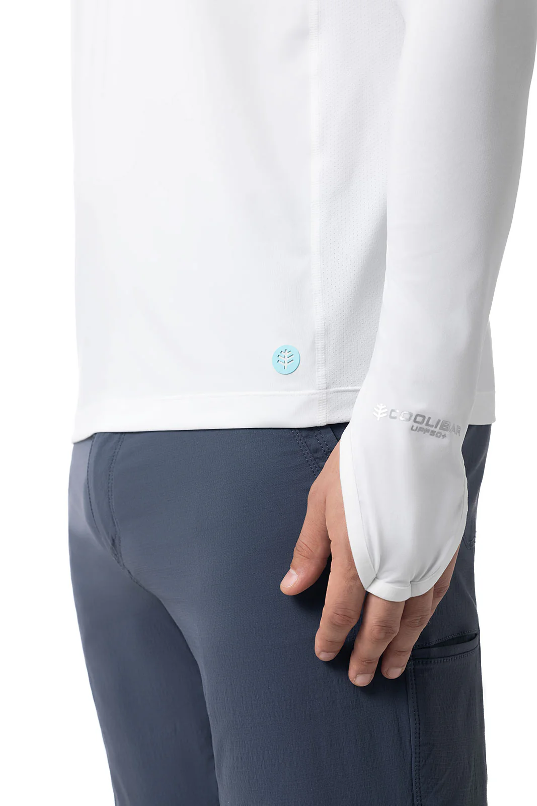 Men's Vented Andros Fishing Hoodie | White - Image 6