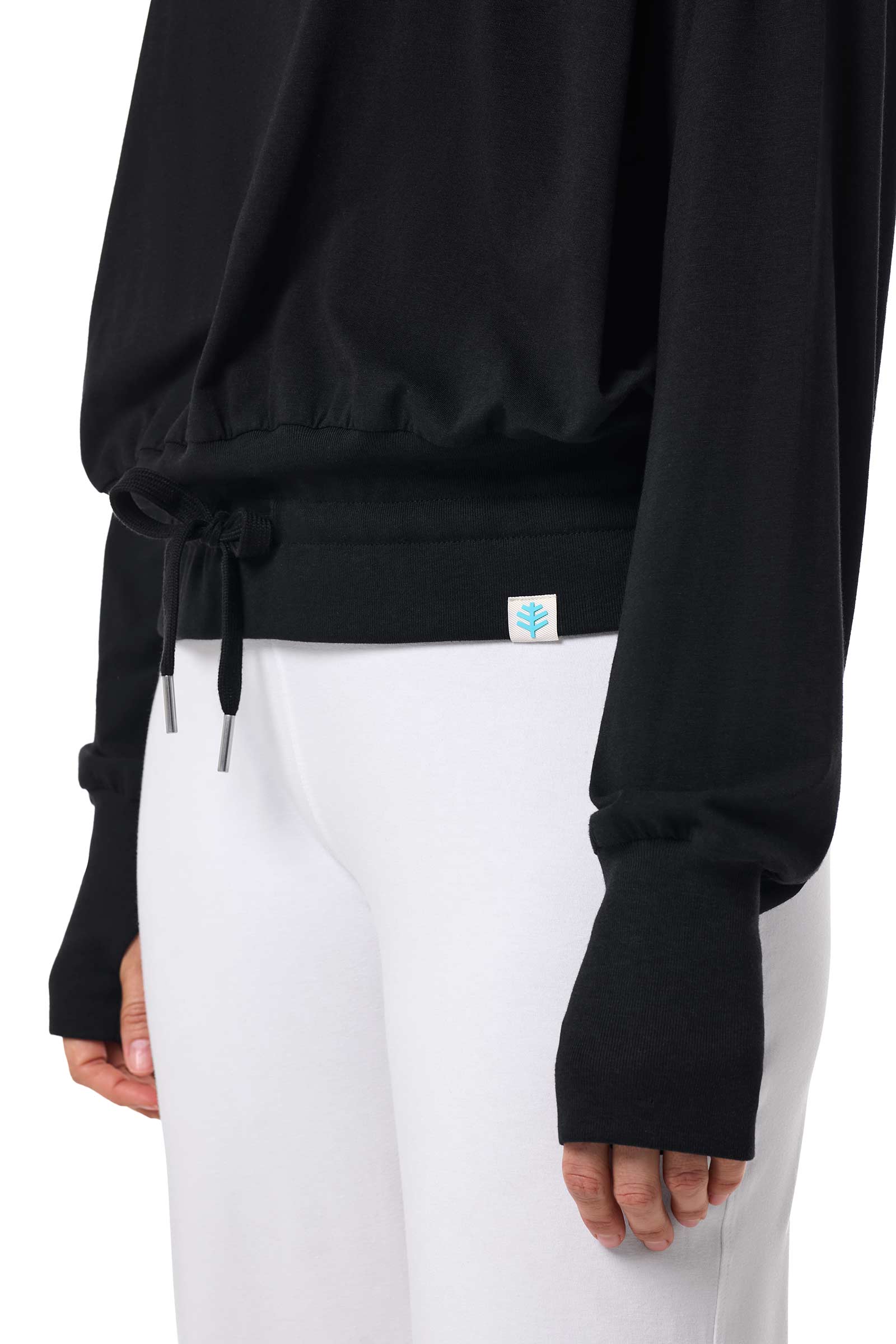 Women's Bay Harbor Tie Waist Tee | Black - Image 7