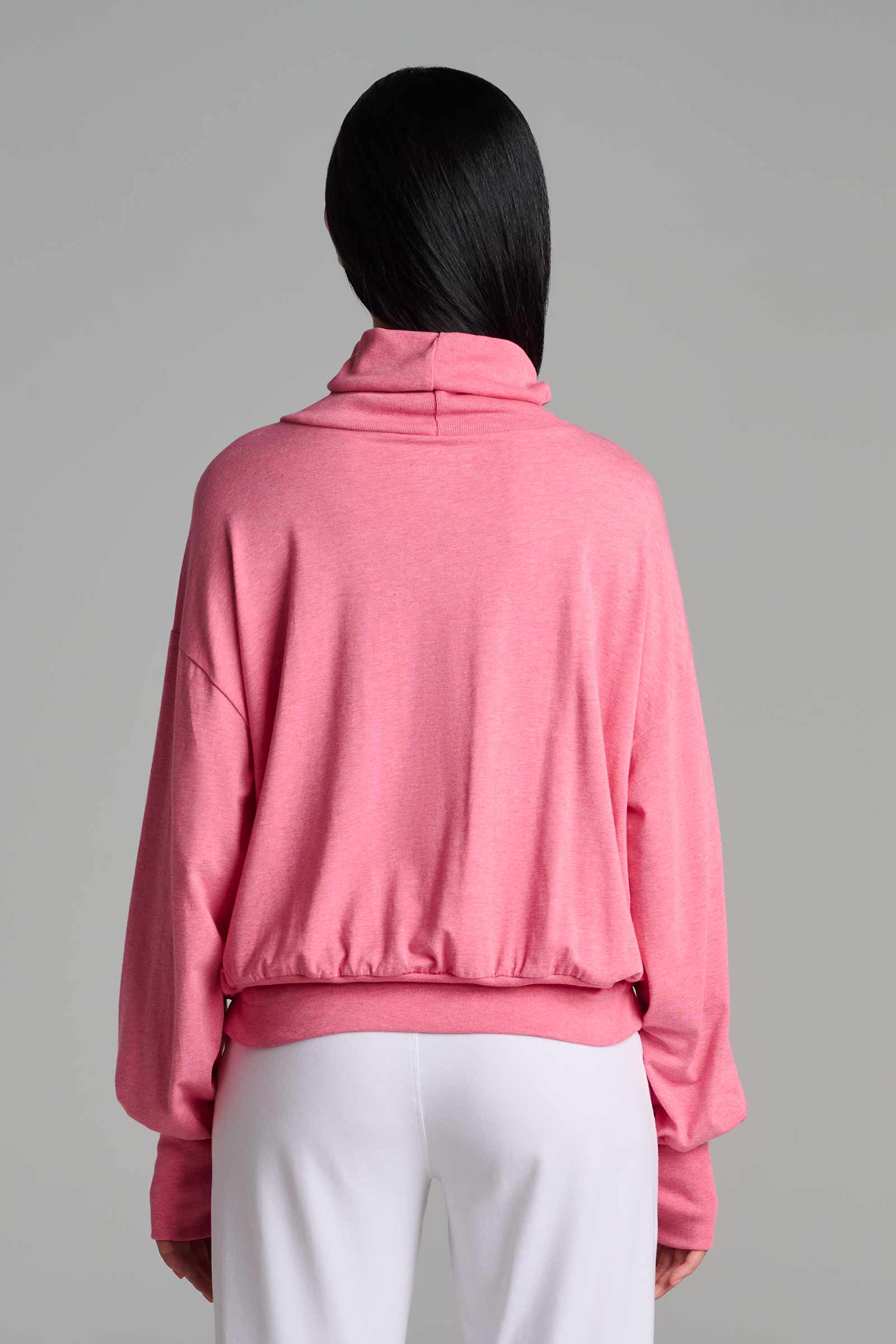 Women's Bay Harbor Tie Waist Tee | Flamingo Pink Heather - Image 2