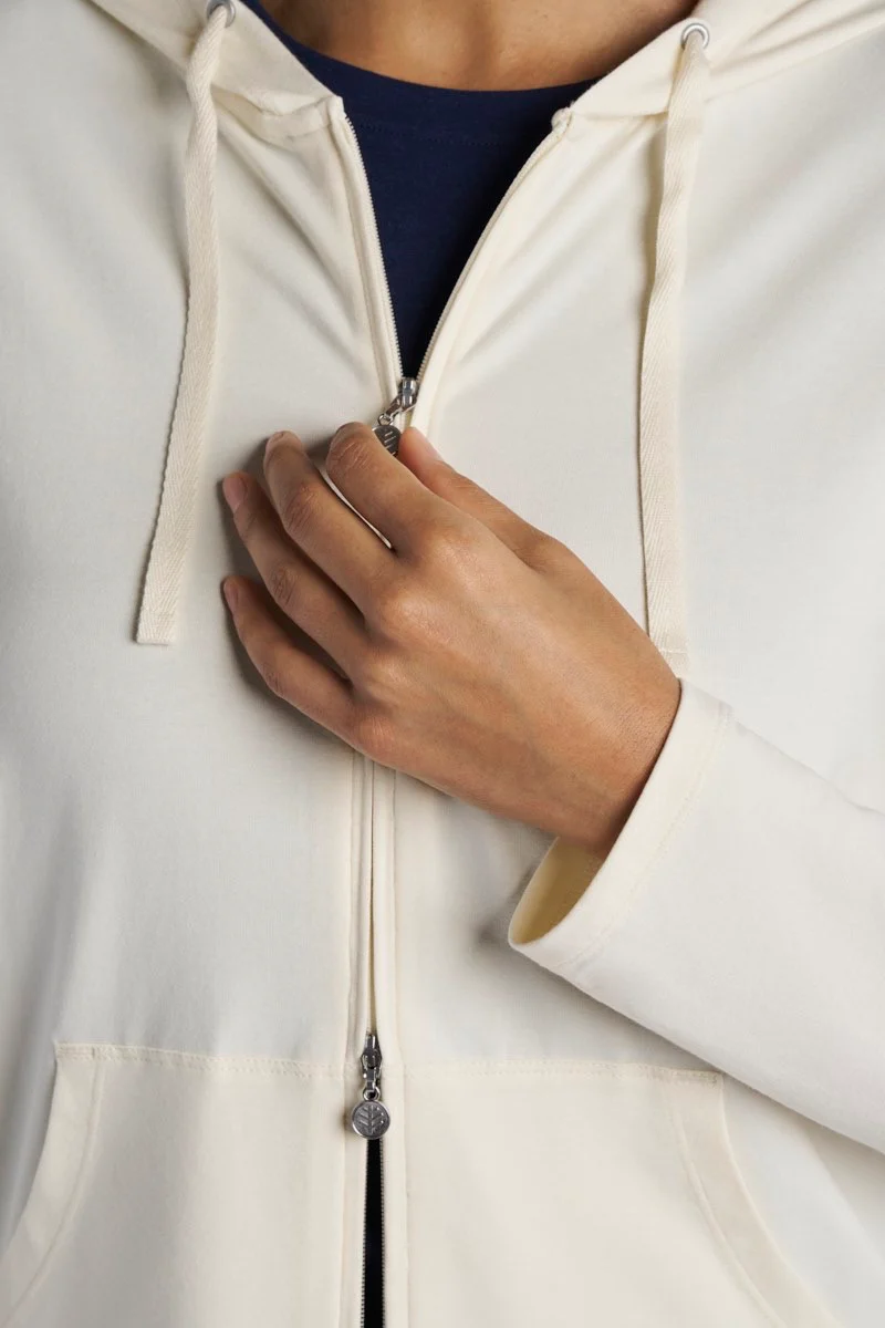 Women's Seaside Zip-Up Hoodie | Vanilla - Image 5
