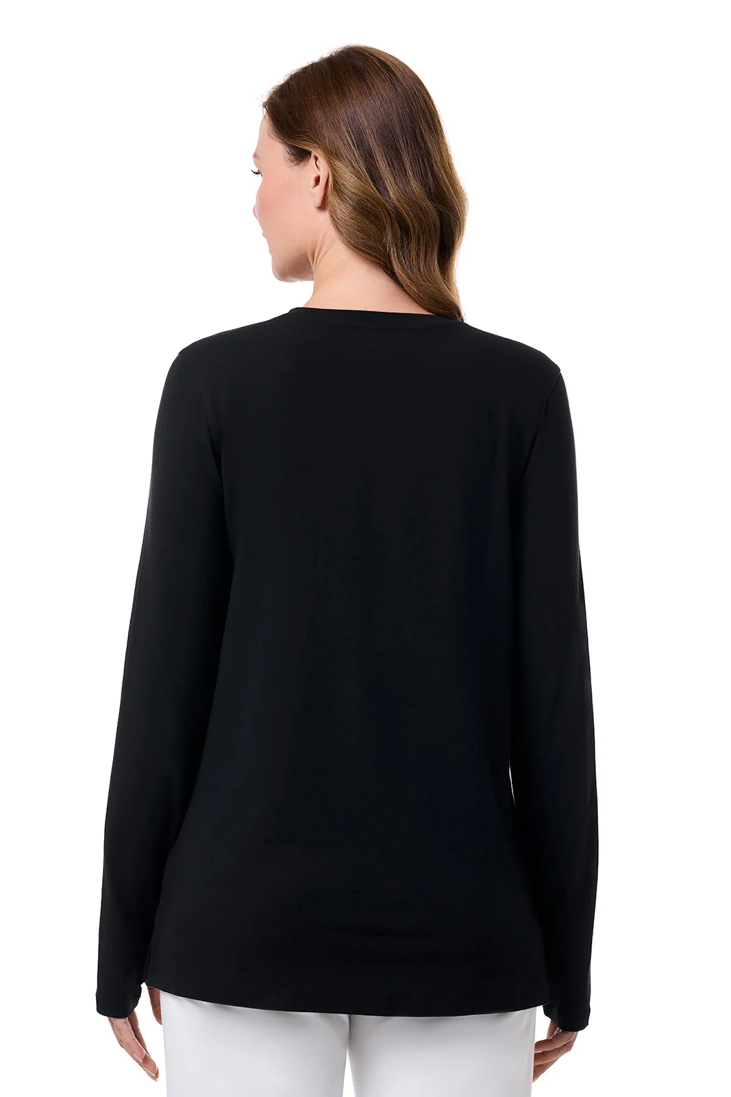 Women's Dania Long Sleeve T-Shirt with Thumbholes | Black - Image 4