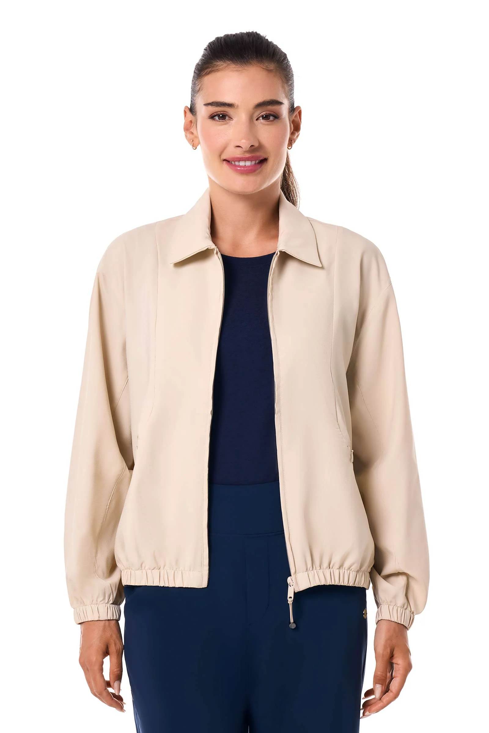 Women's Destin Windbreaker Travel Jacket | Pale Khaki - Image 8