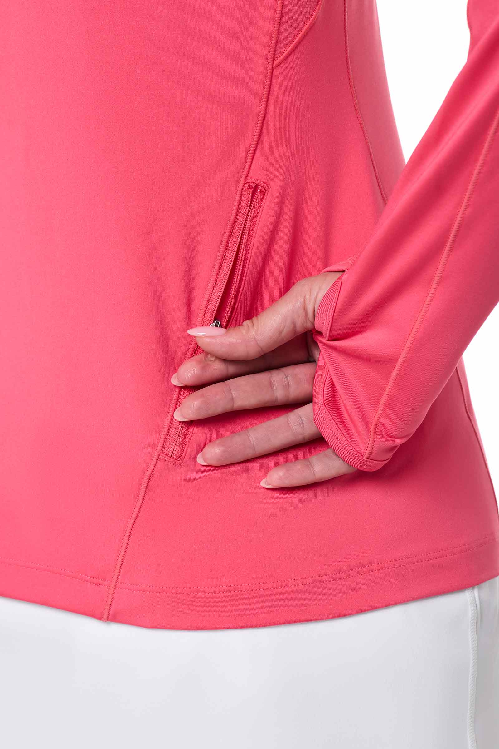 Women's Devi Long Sleeve Fitness T-Shirt | Sunkist Coral - Image 5