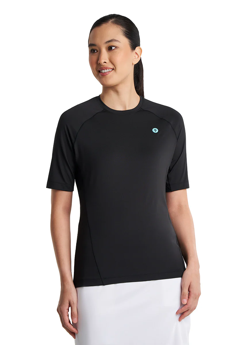 Women's Devi Short Sleeve Fitness Shirt | Black - Image 3