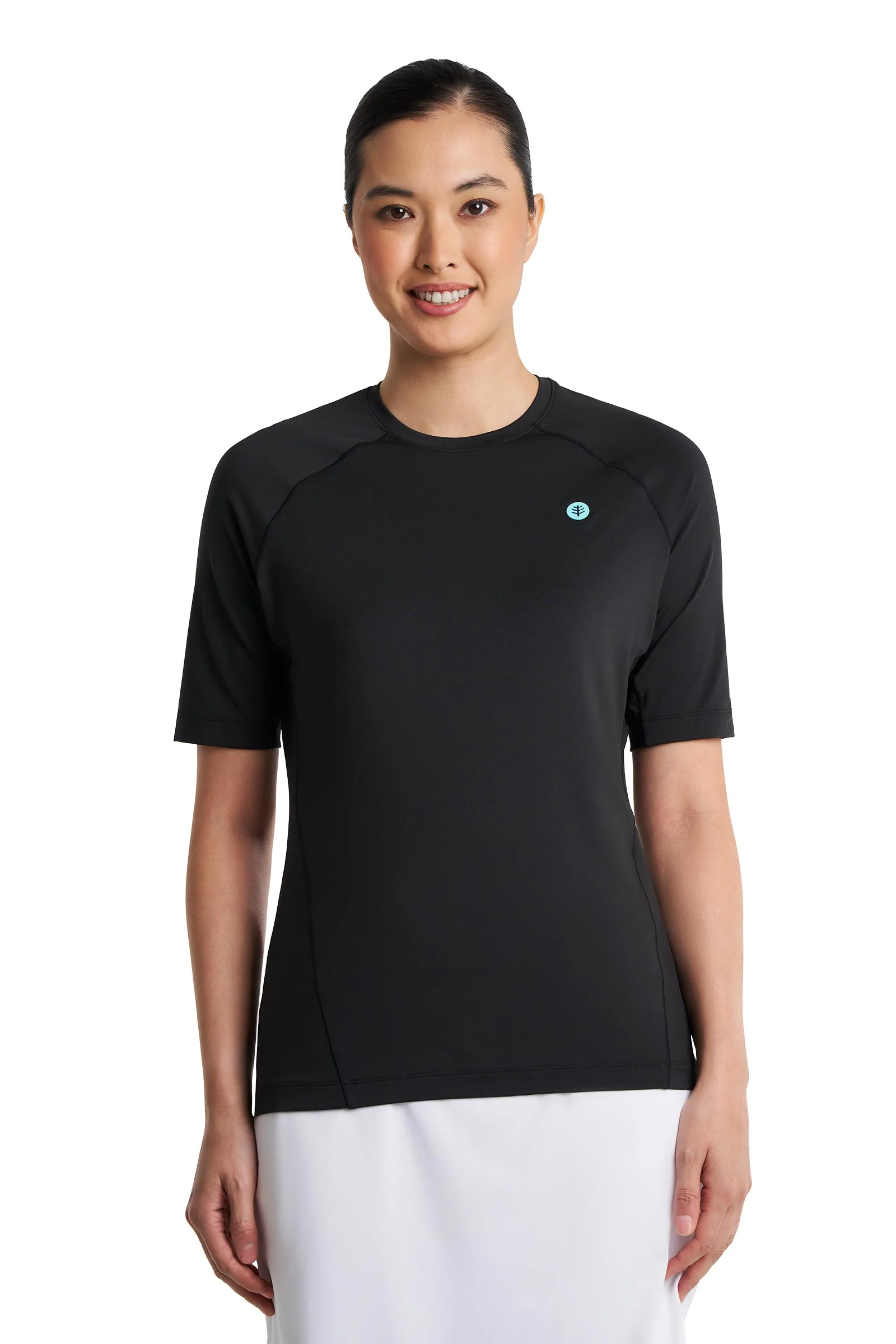 Women's Devi Short Sleeve Fitness Shirt | Black - Image 4