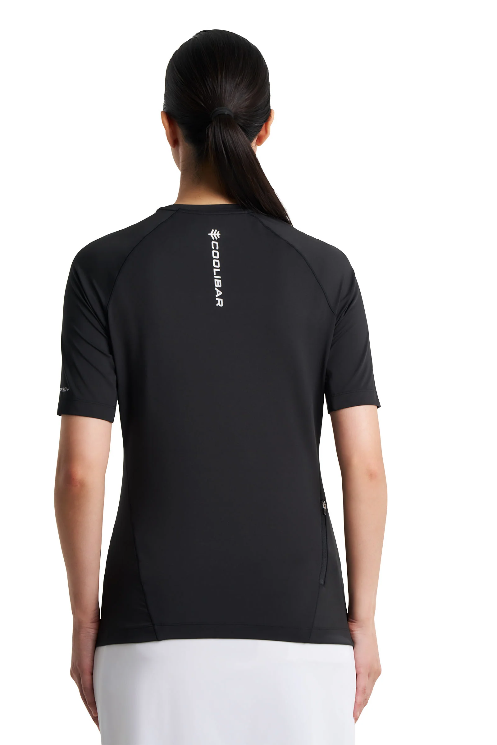 Women's Devi Short Sleeve Fitness Shirt | Black - Image 6