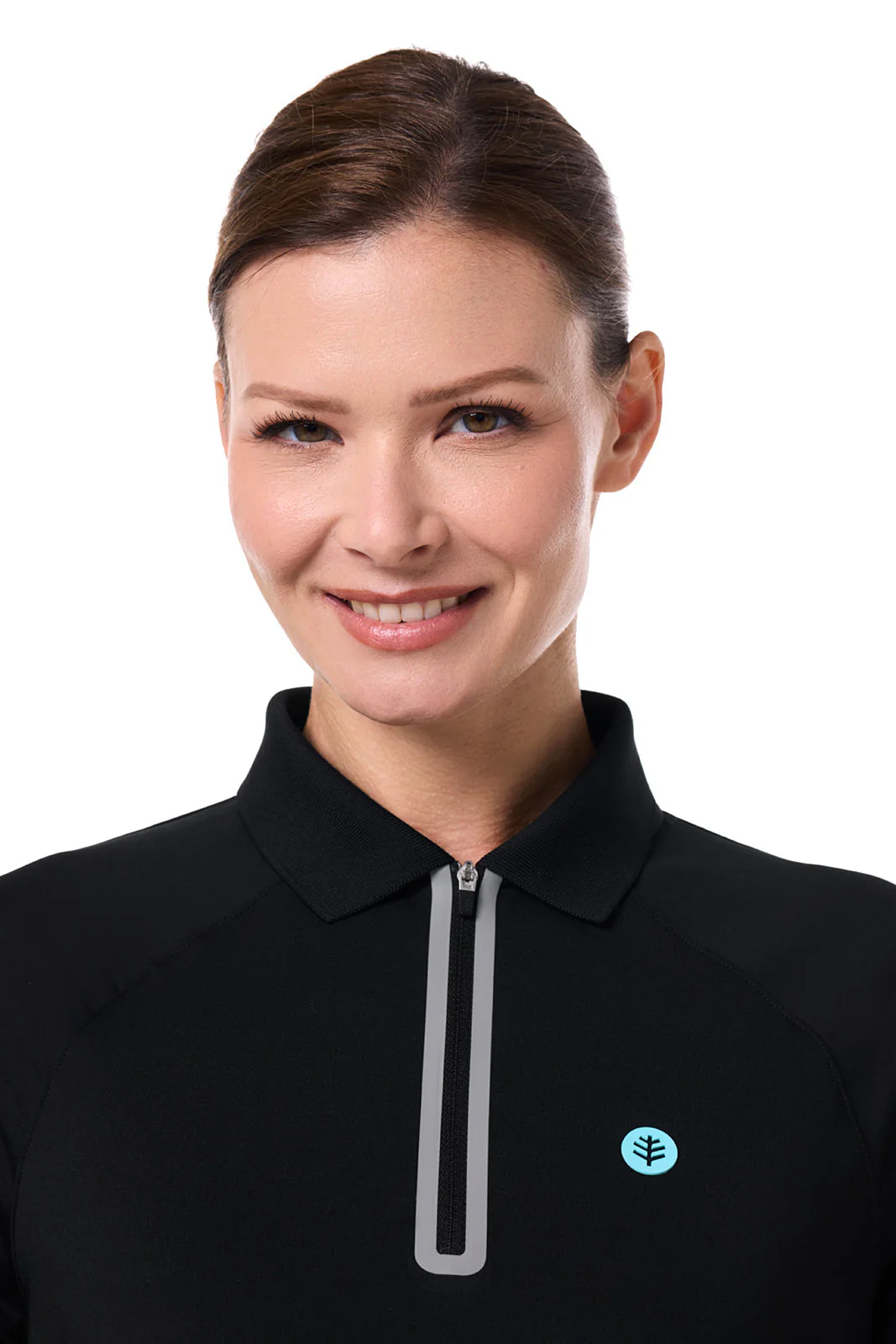 Women's Double Eagle Short Sleeve Sports Polo | Black - Image 5