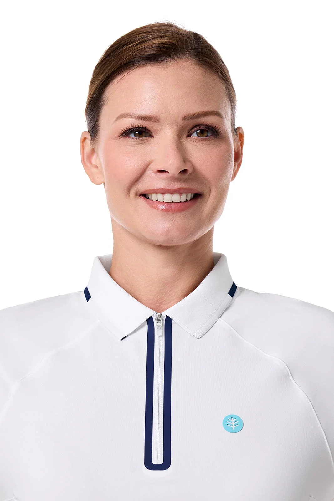 Women's Double Eagle Short Sleeve Sports Polo | White - Image 3