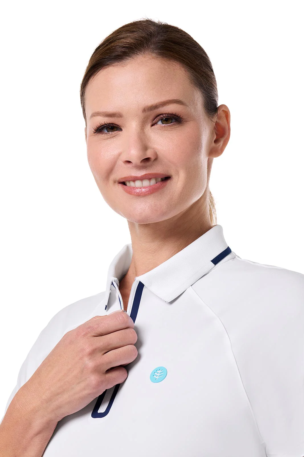 Women's Double Eagle Short Sleeve Sports Polo | White - Image 4