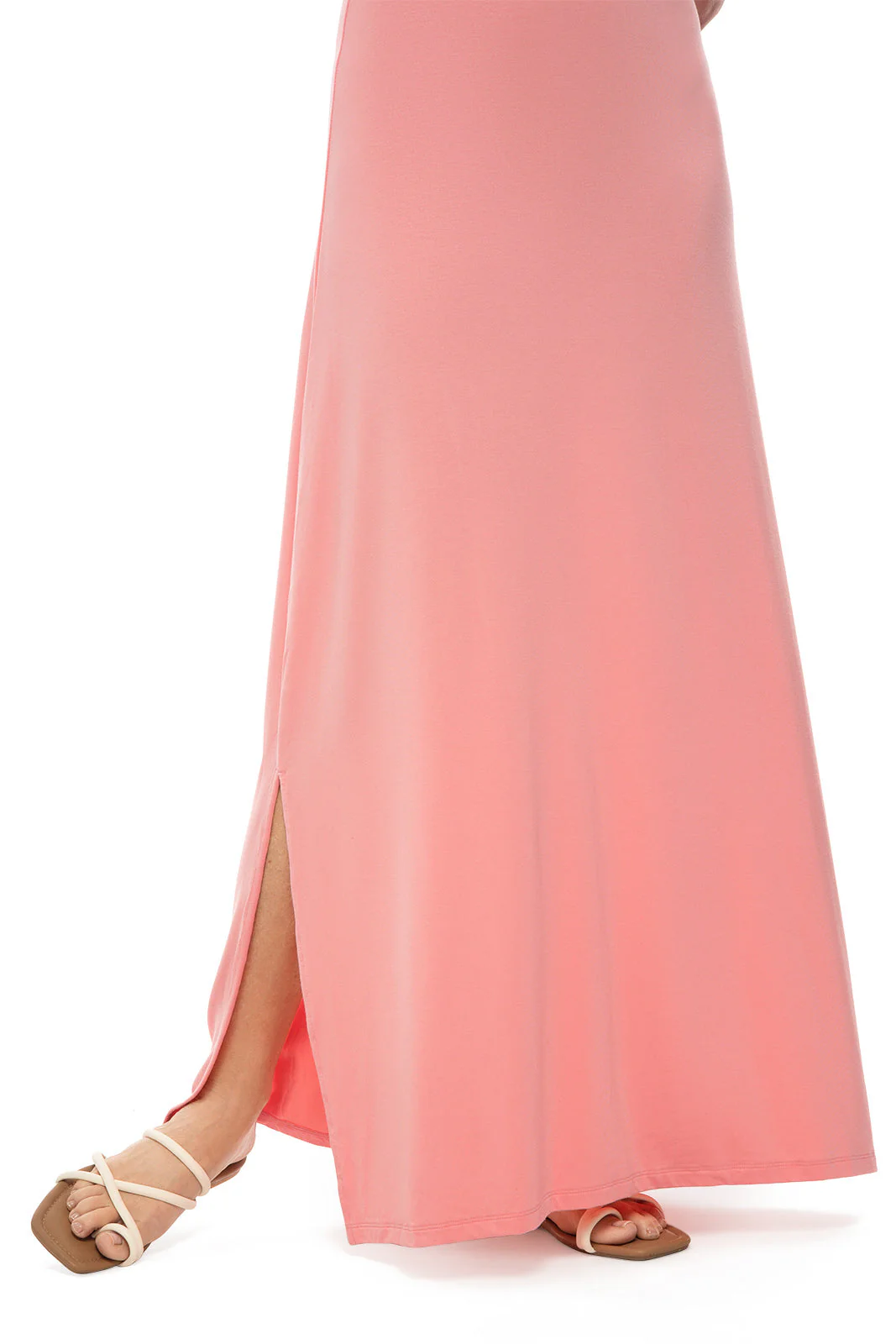 Women's Dounelle Fitted Maxi Dress | Peachy Pink - Image 5