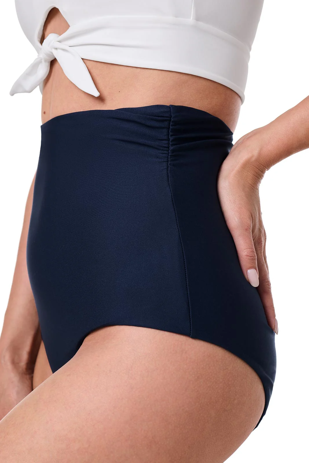 Women's Golden Isles Ultra High Rise Swim Bottom | Navy - Image 5