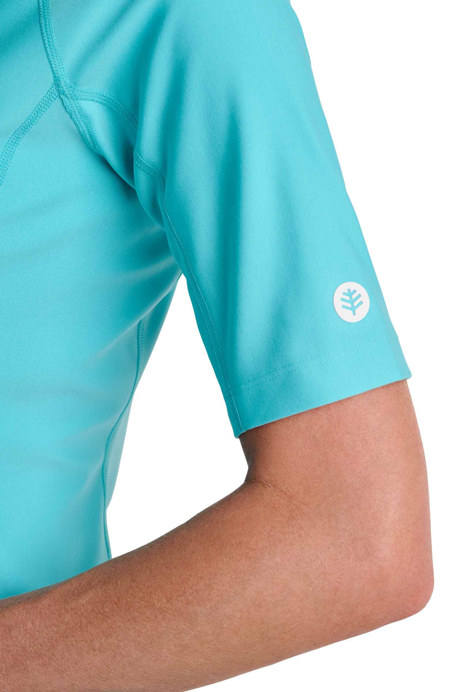 Women's Hightide Short Sleeve Swim Shirt | Blue Curacao - Image 8