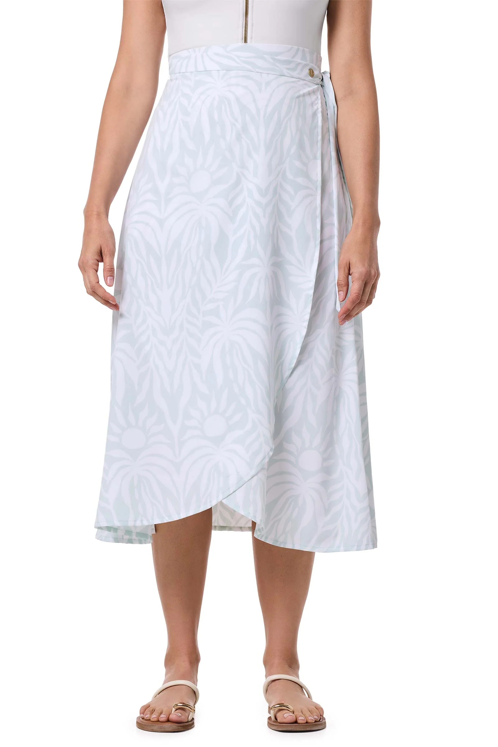 Women's Isla Convertible Wrap | Misty Aqua American Palm - Image 2