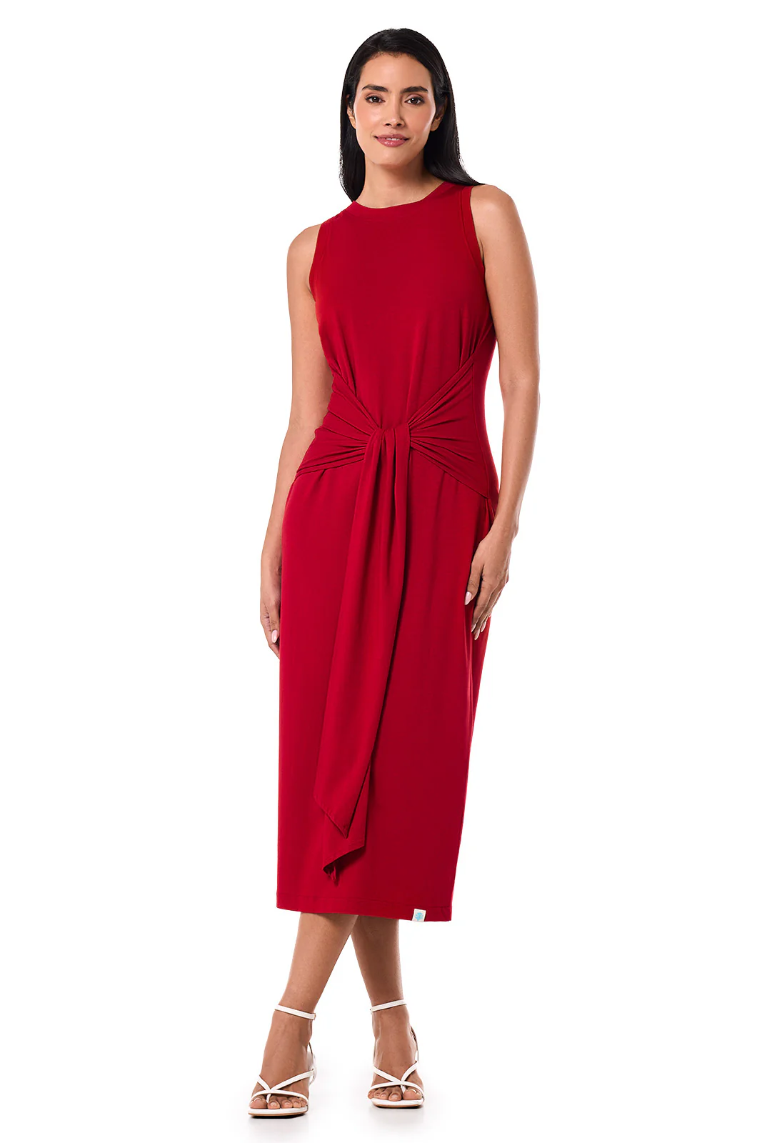 Women's Jupiter Midi Tie Dress | Cherry - Image 2