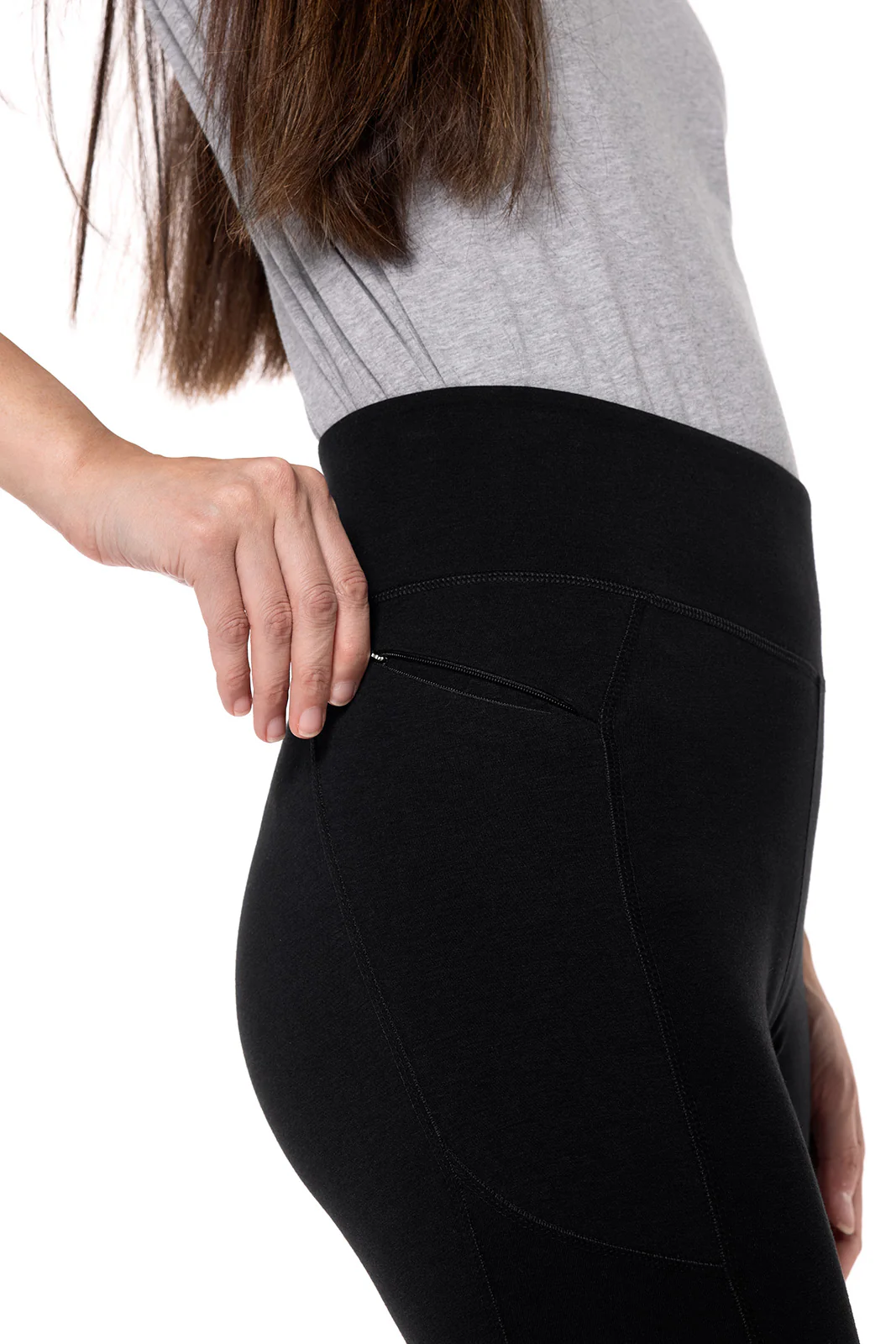 Women's LumaLeo Summer Leggings with Pocket | Black - Image 6