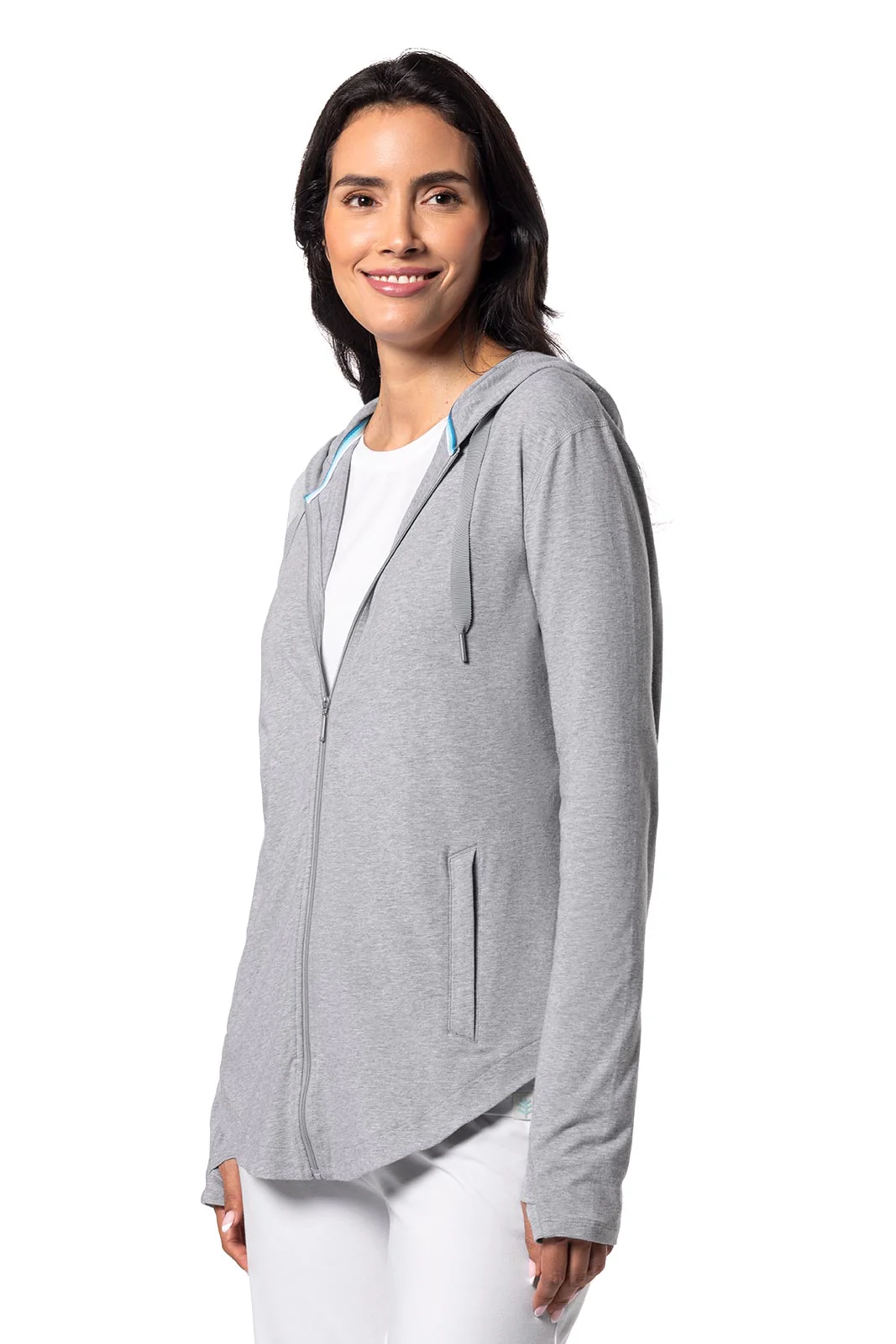 Women's LumaLeo Zip-Up Hoodie | Grey Heather - Image 2