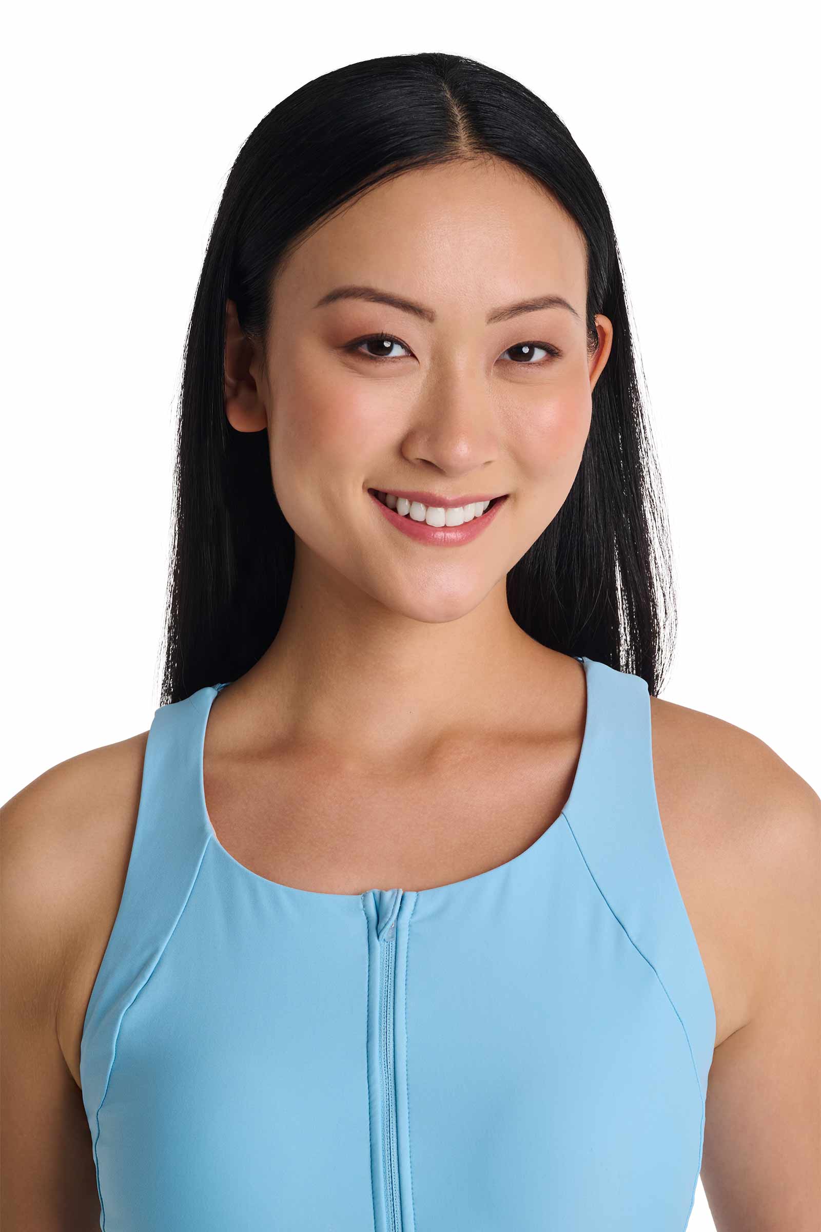 Women's Medley Zip-Up Swim Bra | Arctic Blue - Image 6