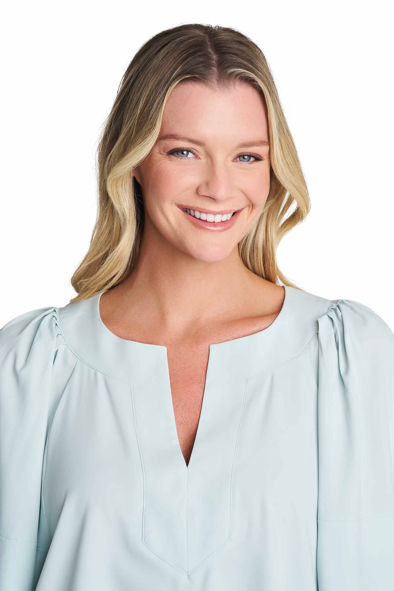 Women's Miami Springs Flutter Sleeve Blouse | Misty Aqua - Image 6