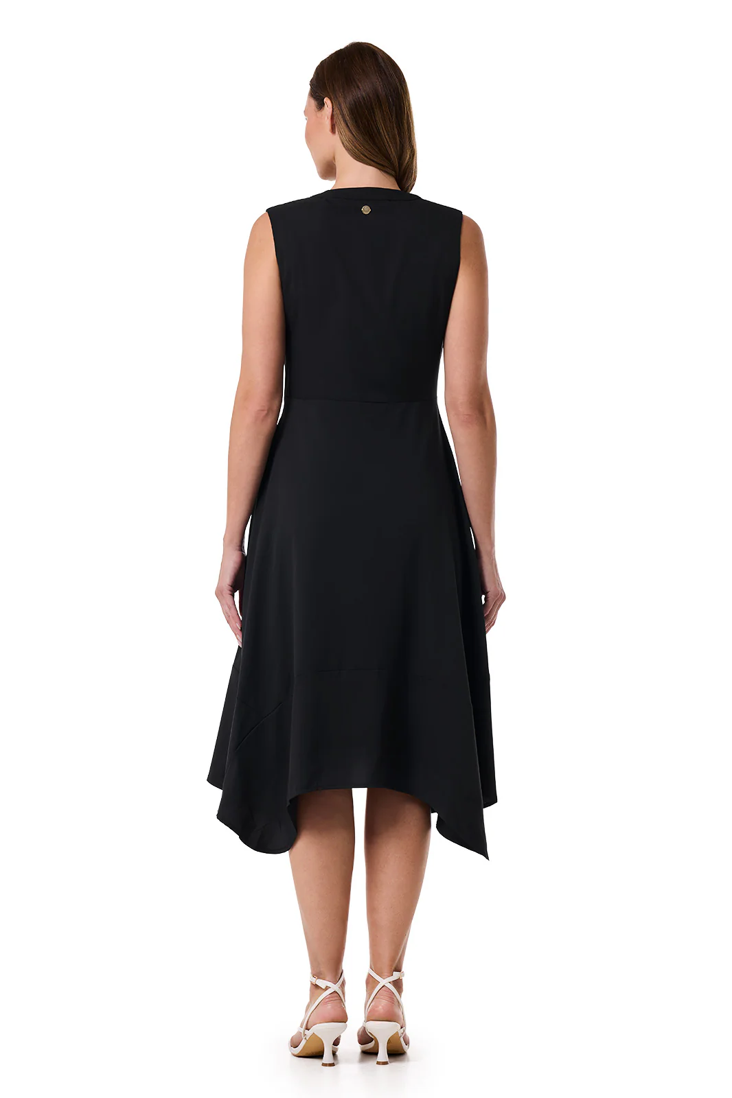 Women's Monroe Button Front Midi Dress | Black - Image 4